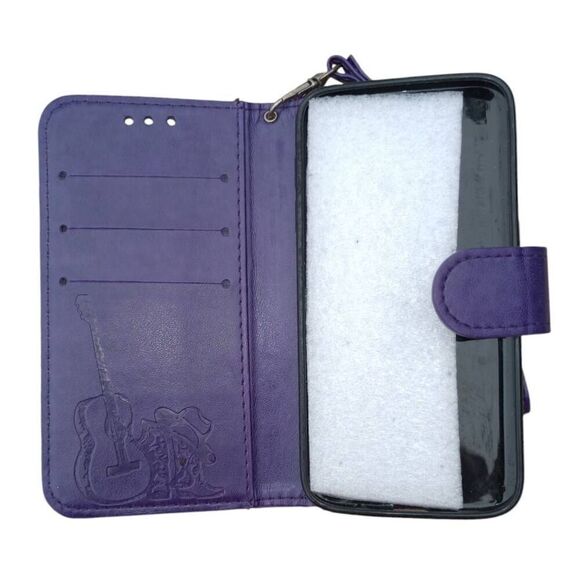 Embossed phone case wallet , wristlet, guitar cowboy boots - Picture 4 of 7